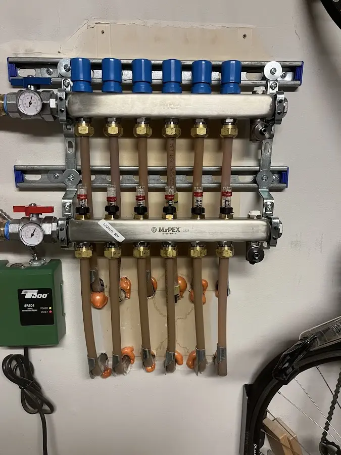 Plumber performing Gas Leak Detection at a residential property in Farmington